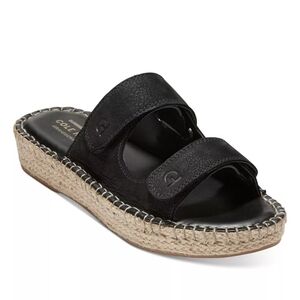 Cole Haan Cloudfeel Black Espadrille Slide Sandals Sz 8 NWT